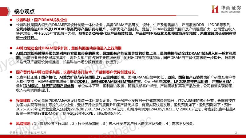 中国"存”，存世界 长鑫科技深度报告 第2页