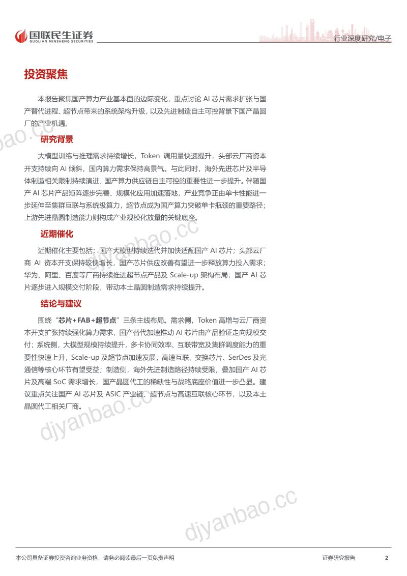 半导体行业超级周期系列:国产算力“三支箭”:芯片、FAB、超节点 第2页