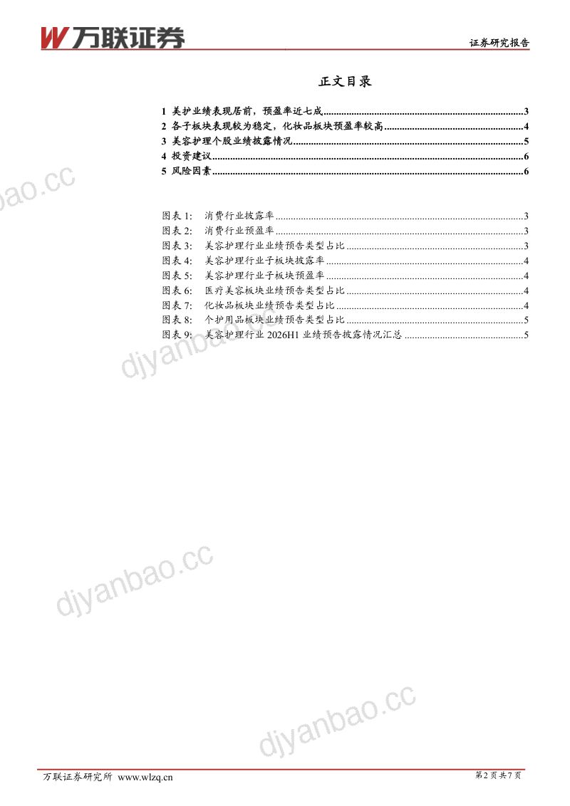 美容护理行业跟踪报告:美护行业预盈率67%,子板块表现分化 第2页