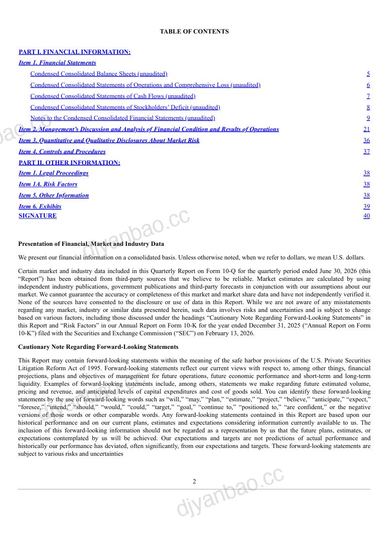 GrafTech International Ltd 2026年季度报告 第2页