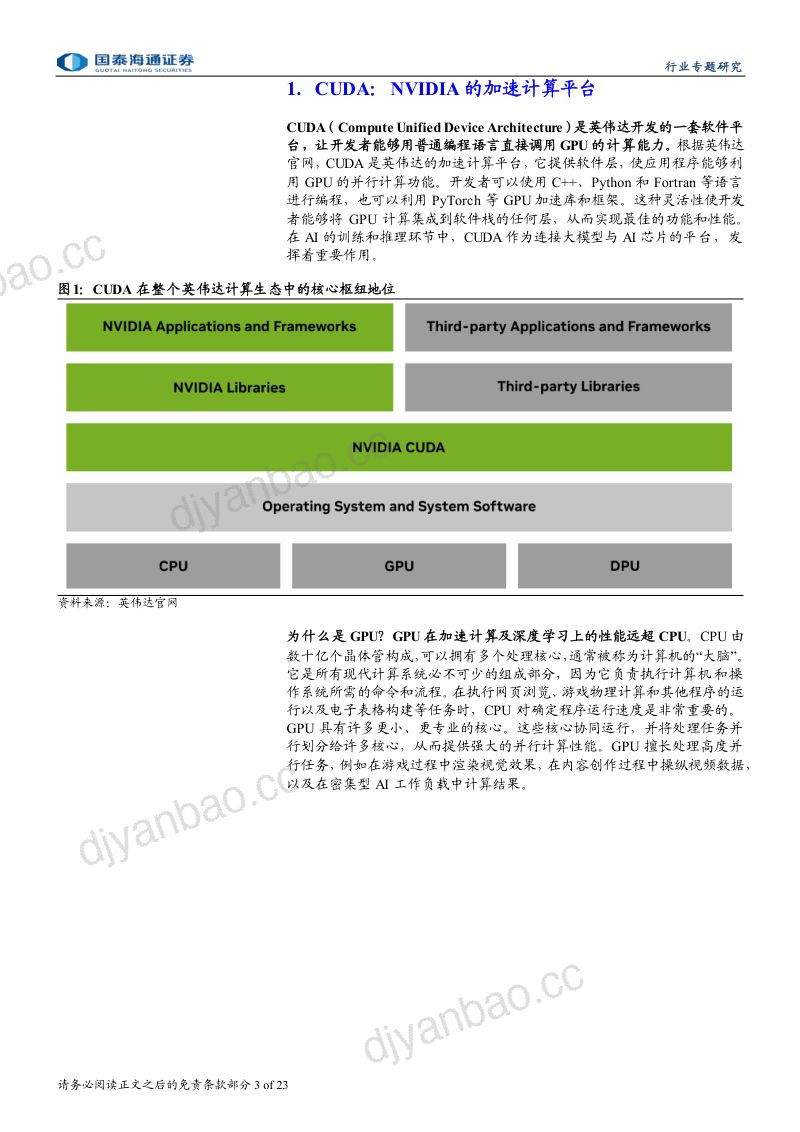 CUDA: 英伟达护城河的构筑、松动与国产突围 第3页