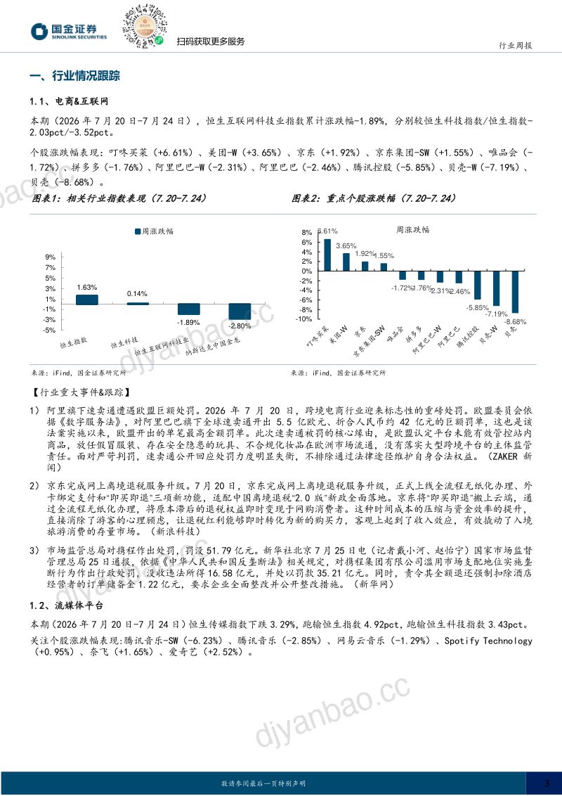 互联网行业研究：谷歌上调CAPEX指引，Anthropic推出Claude Opus 5 第3页