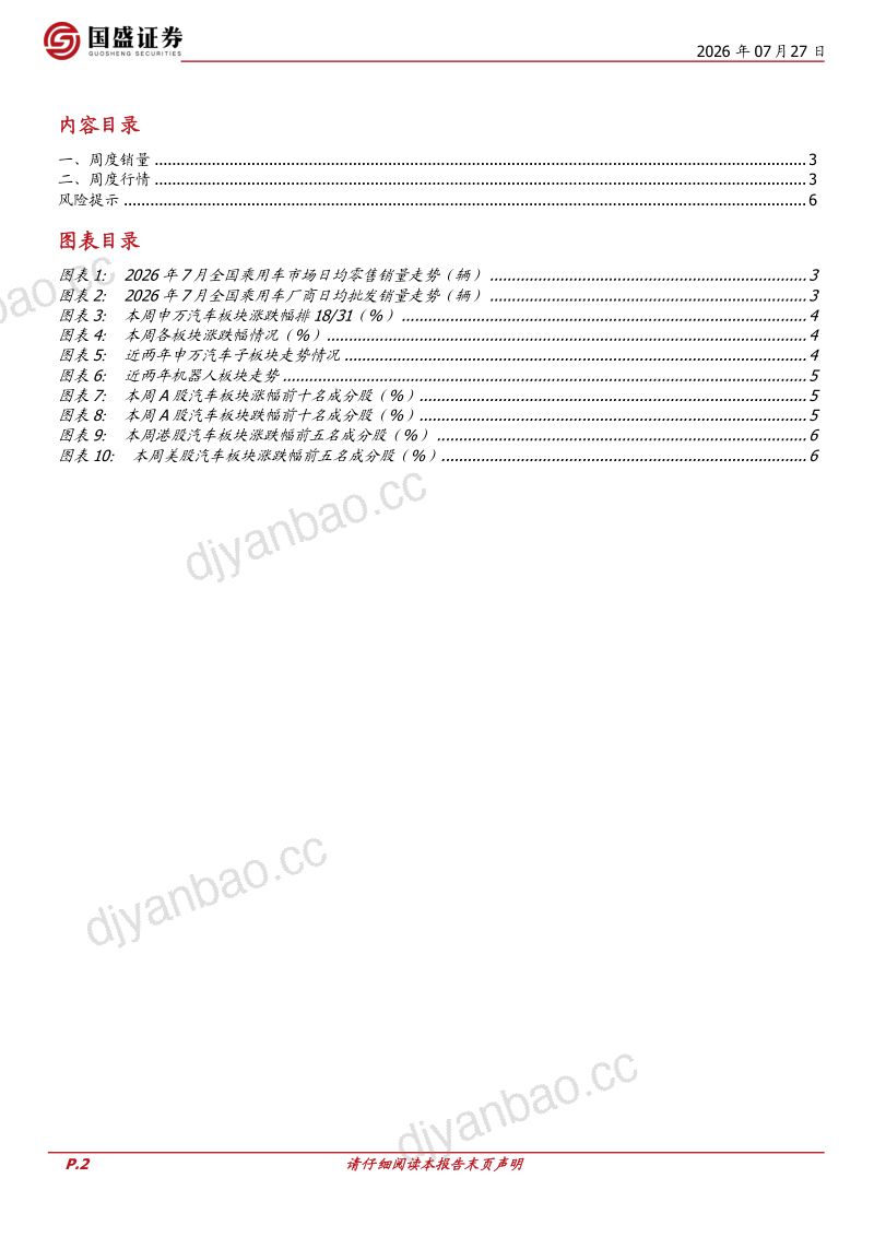 汽车周观点：市场情绪企稳，配置重视出海+科技 第2页