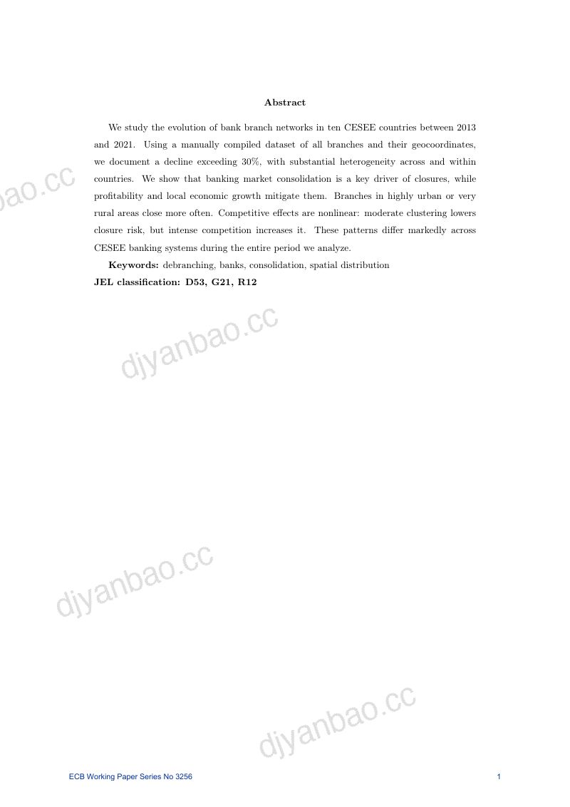 CESEE银行业地理格局的变化。分行关闭超过开业（英）2026 第2页