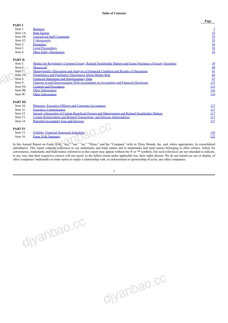 Tilray Brands Inc 2025年度报告 第3页
