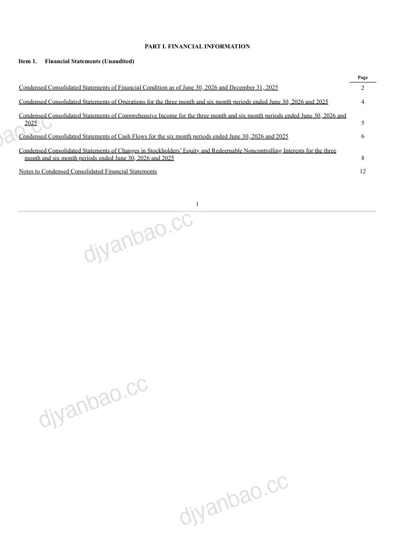 Lazard Inc 2026年季度报告 第3页