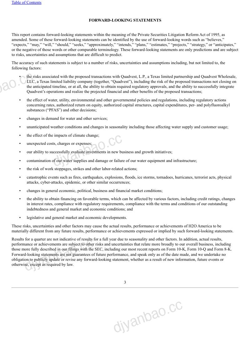 H2O America 2026年季度报告 第3页