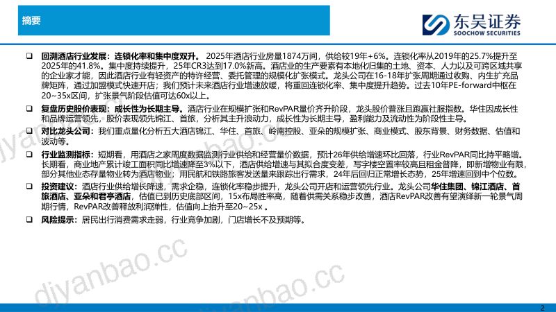 酒店行业框架:复盘行业和龙头发展历程,供需匹配或重启上行周期 第2页