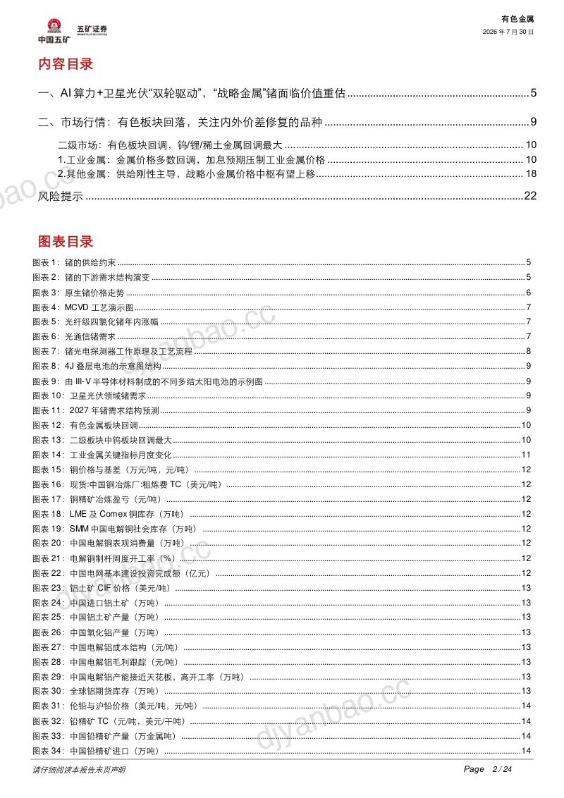 有色月跟踪:AI算力+卫星光伏“双轮驱动”,“战略金属”锗面临价值重估 第2页