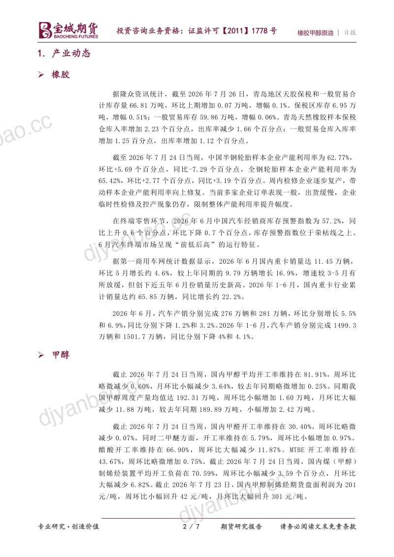 橡胶甲醇原油：地缘因素支撑，能化震荡偏强 第2页