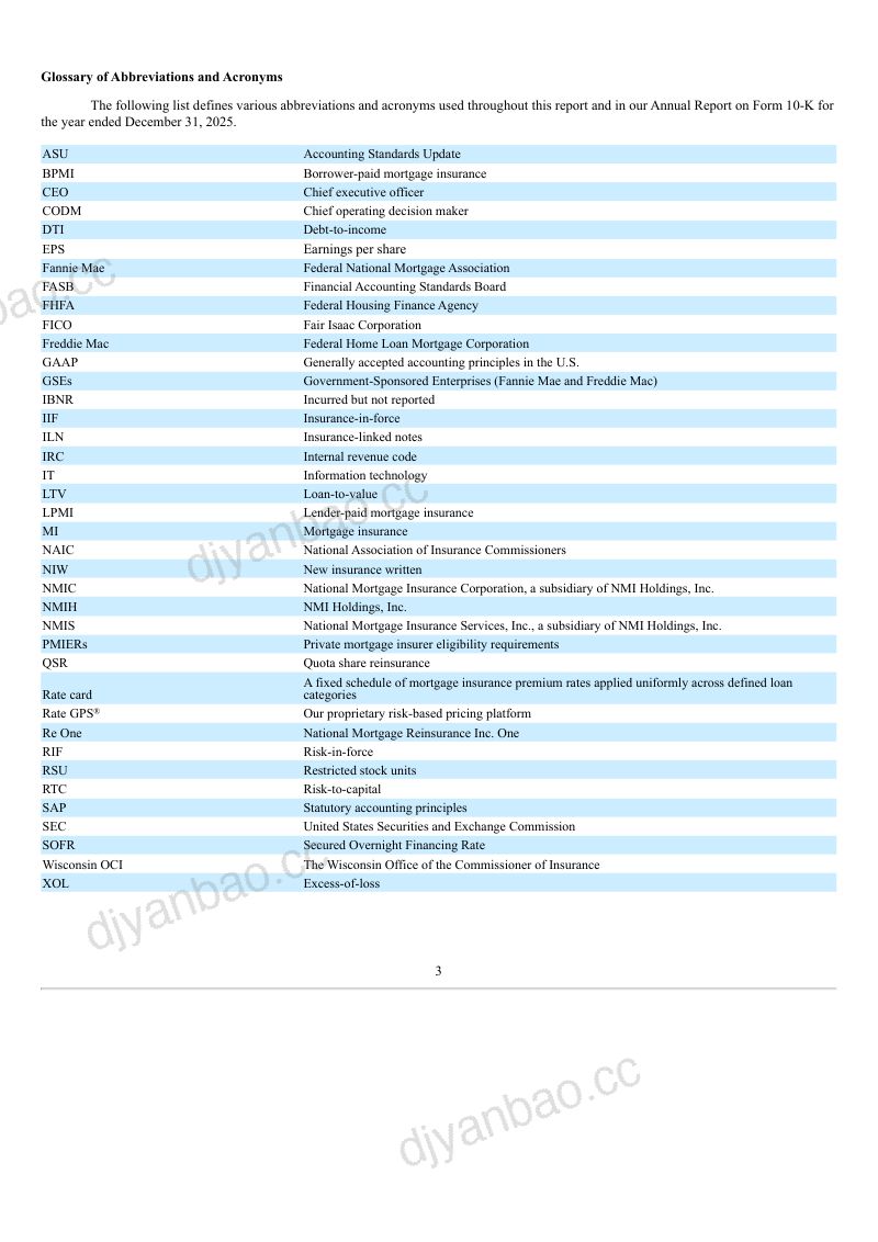 NMI Holdings Inc-A 2026年季度报告 第3页