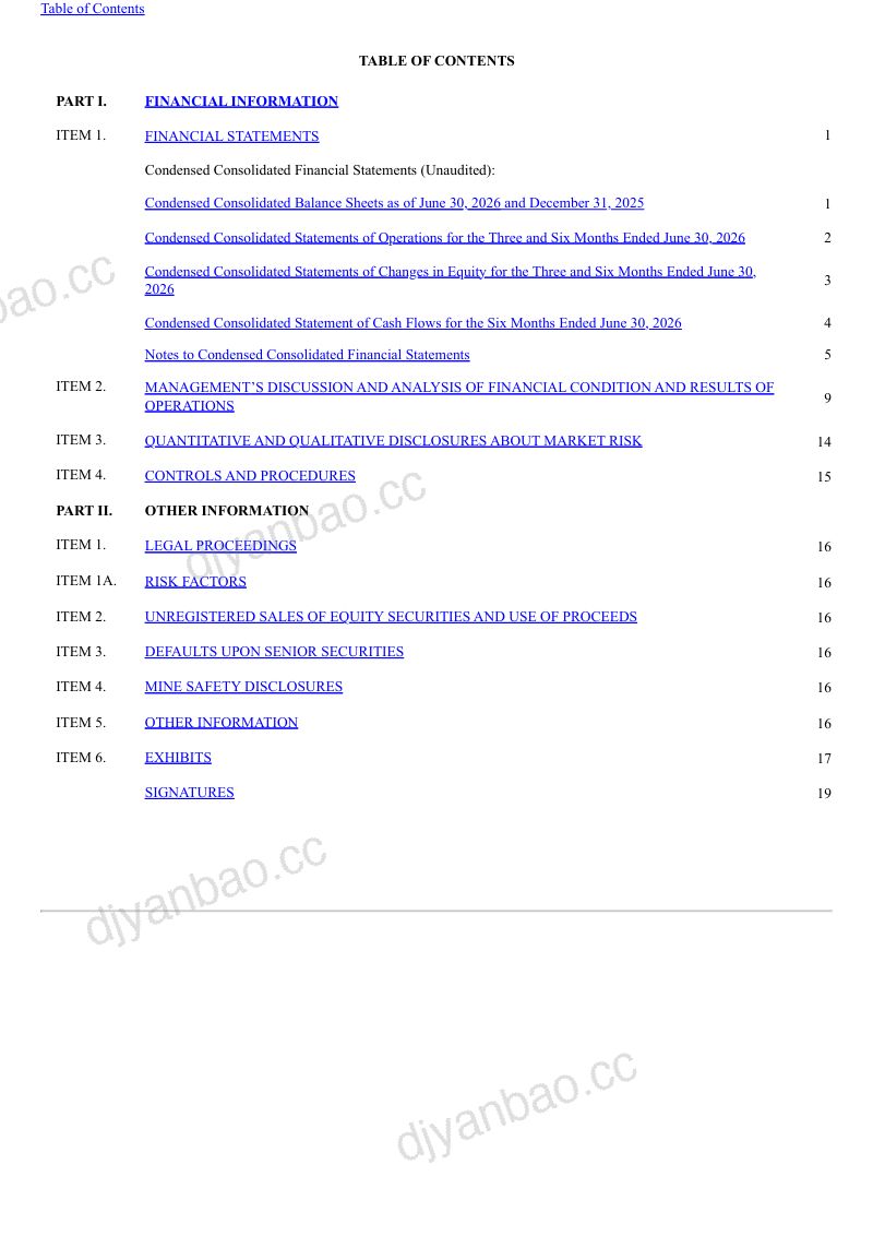 Blackstone Digital Infrastructure Trust Inc 2026年季度报告 第2页