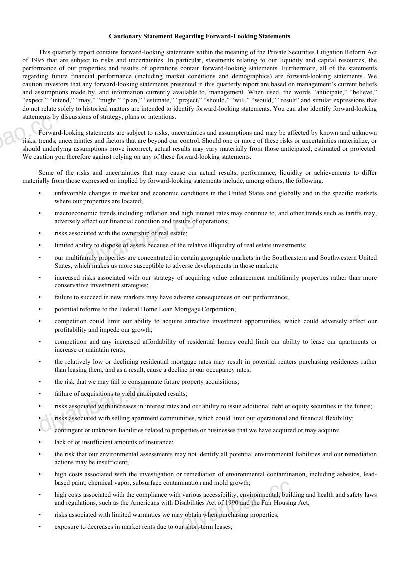 NexPoint Residential Trust Inc 2026年季度报告 第3页