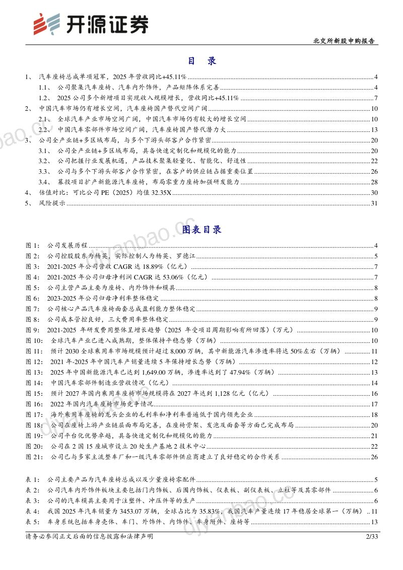 北交所新股申购报告：全产业链汽车座椅先锋，绑定吉利/比亚迪/赛力斯 第2页