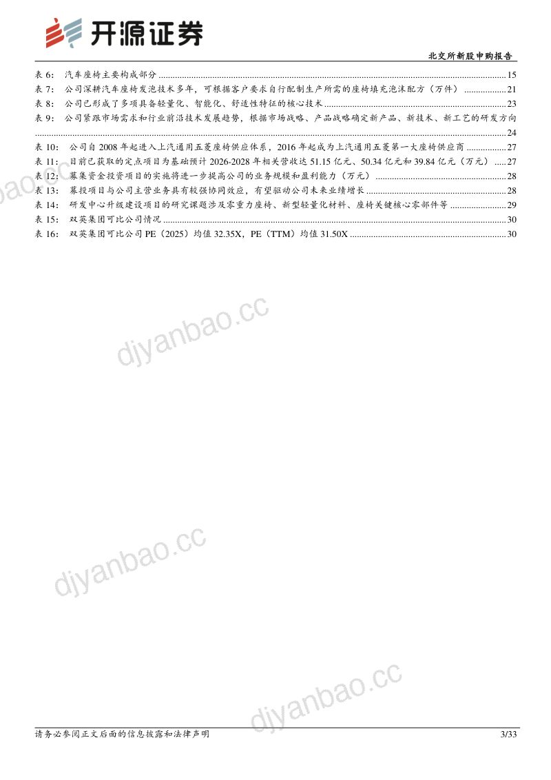 北交所新股申购报告：全产业链汽车座椅先锋，绑定吉利/比亚迪/赛力斯 第3页