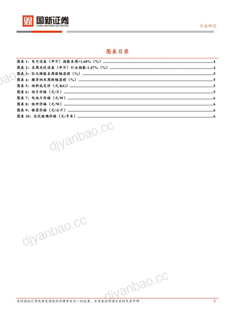 本周光伏设备（申万）指数表现 第3页
