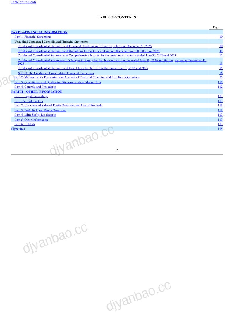 Ares Management 2026年季度报告 第2页