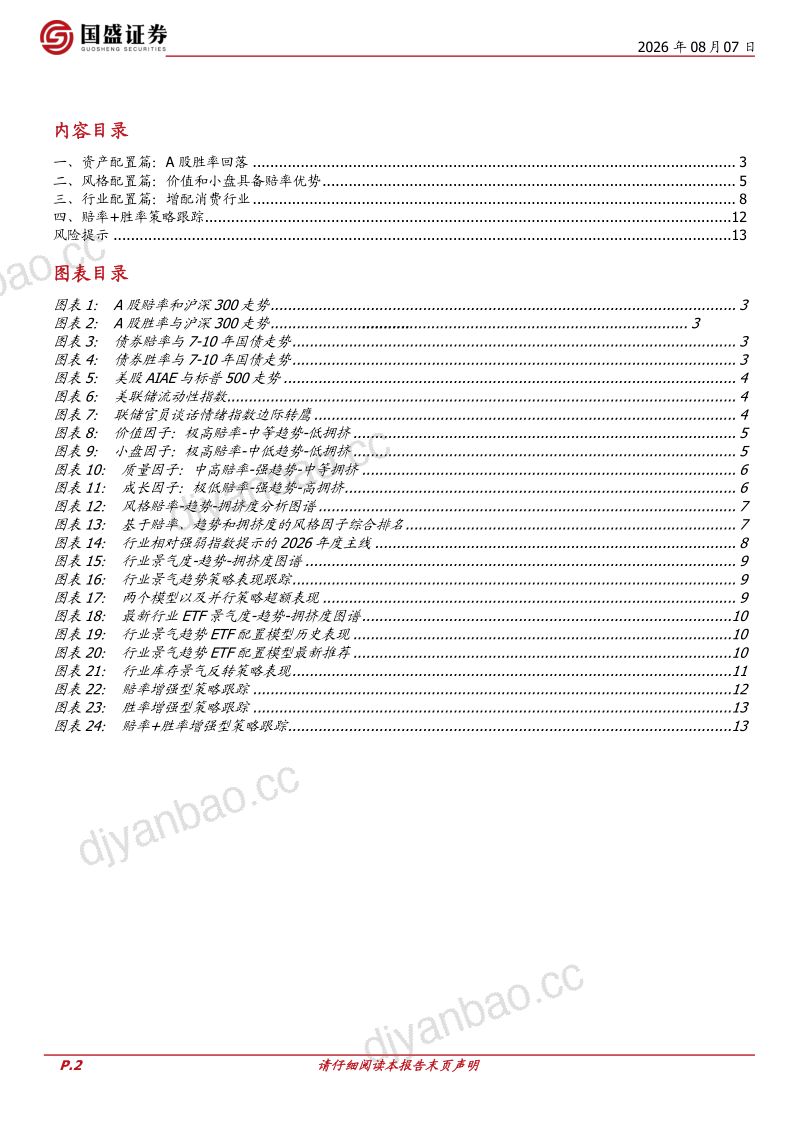 量化分析报告:八月配置建议:小盘+价值风格具备赔率优势 第2页
