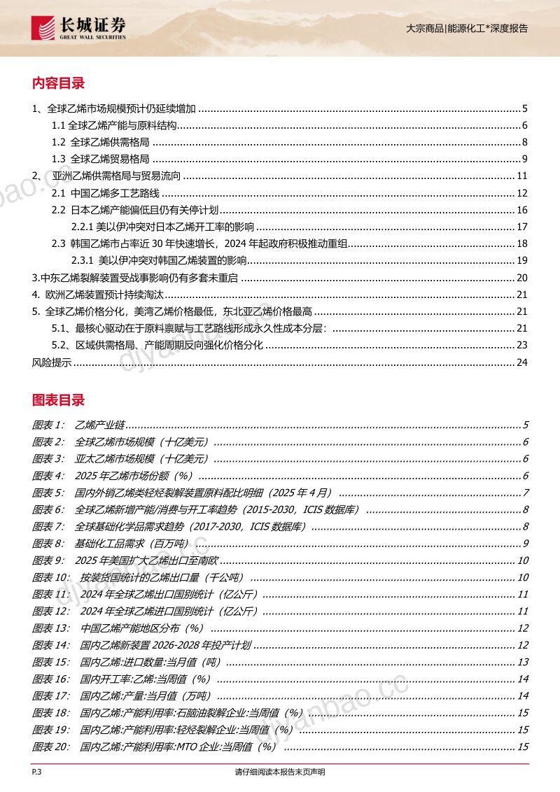 全球乙烯供需格局及美以伊冲突的影响 第3页