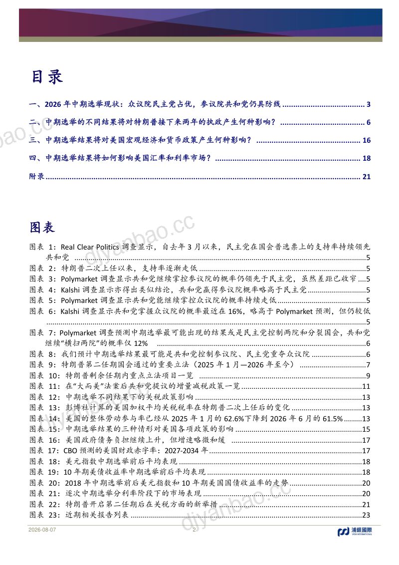 中期选举结果将如何影响美国经济和金融市场？ 第2页