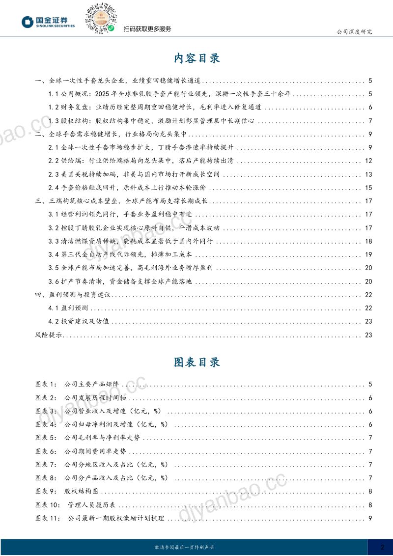 全球一次性手套龙头,成本领先与产能扩张驱动周期向上 第2页