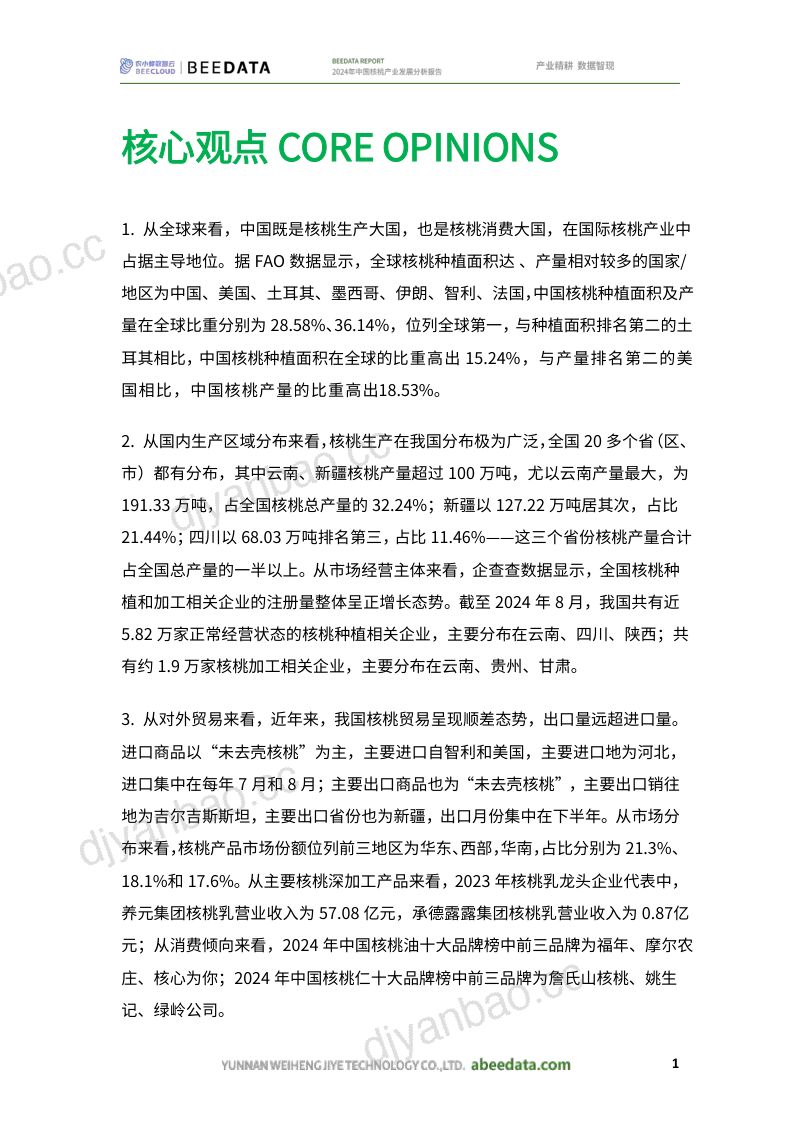 农小蜂-2024年中国核桃产业发展分析报告 第3页