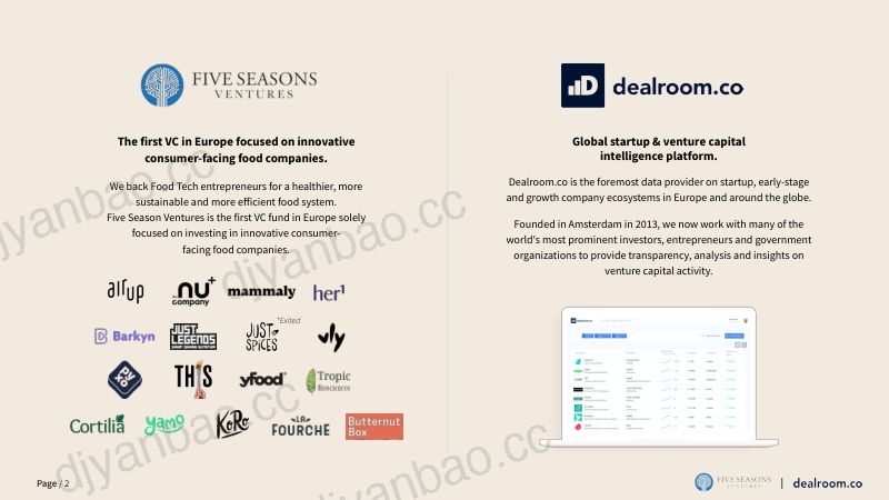 DealroomFiveSeasonsVentures2022年第二季度食品科技初创企业和风险投资报告英文版22页 第2页