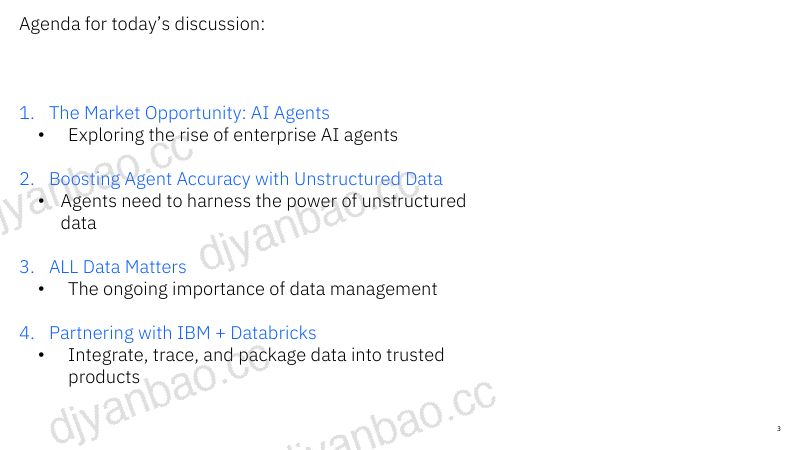 赞助商IBM如何利用非结构化数据构建更准确更值得信赖的人工智能代理 第3页