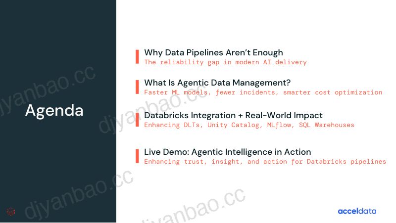 赞助方AcceldataAgenticDataManagementDatabricks上企业AI的可信数据 第2页