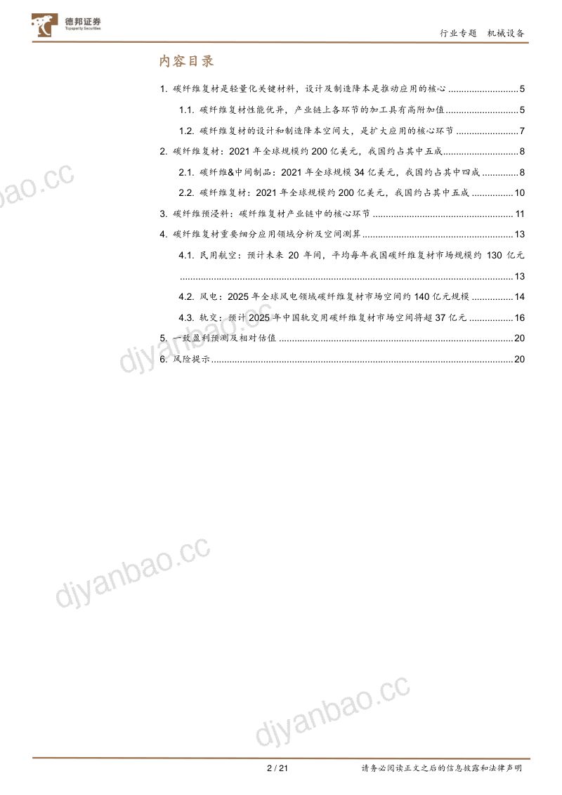 机械设备行业专题碳纤维复材进入应用快速放量期-22090821页 第2页