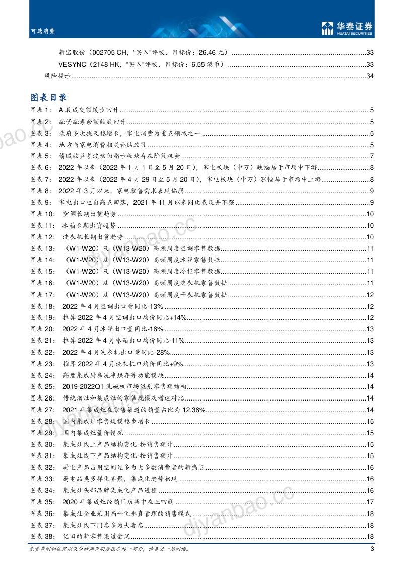 家用电器行业疫情景气度持续偏低中期期待业绩回升-22053037页 第3页