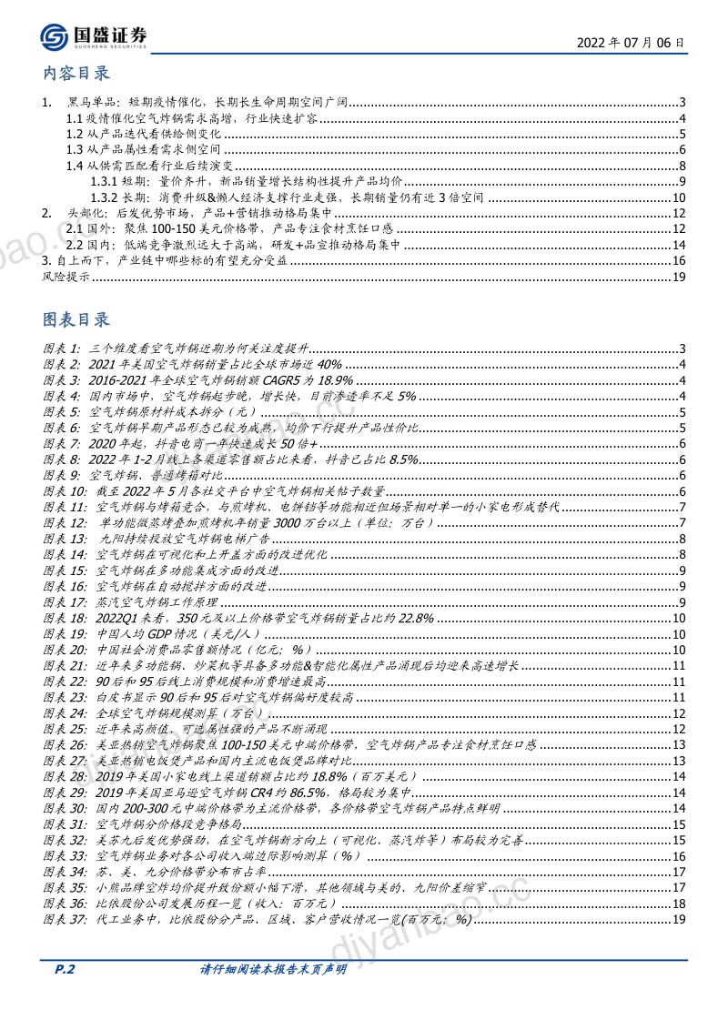 家用电器行业深度乘风破浪的空气炸锅行业篇-22070620页 第2页