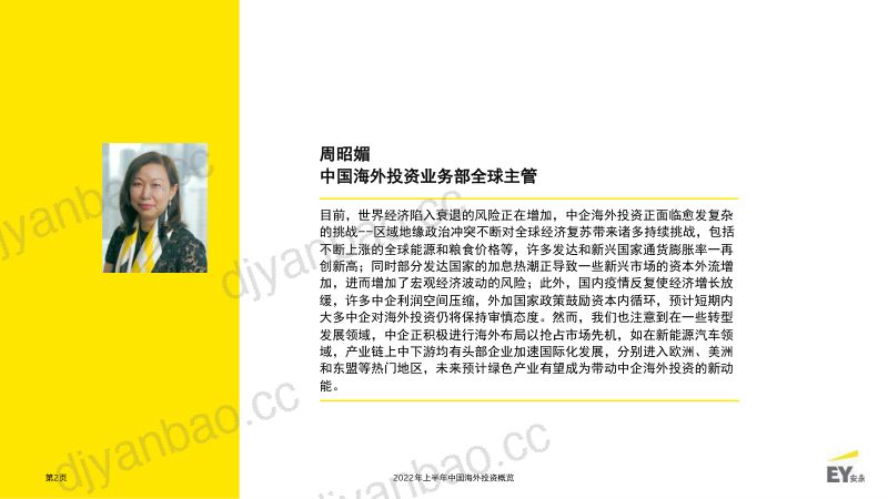 安永2022年上半年中国海外投资概览27页 第2页