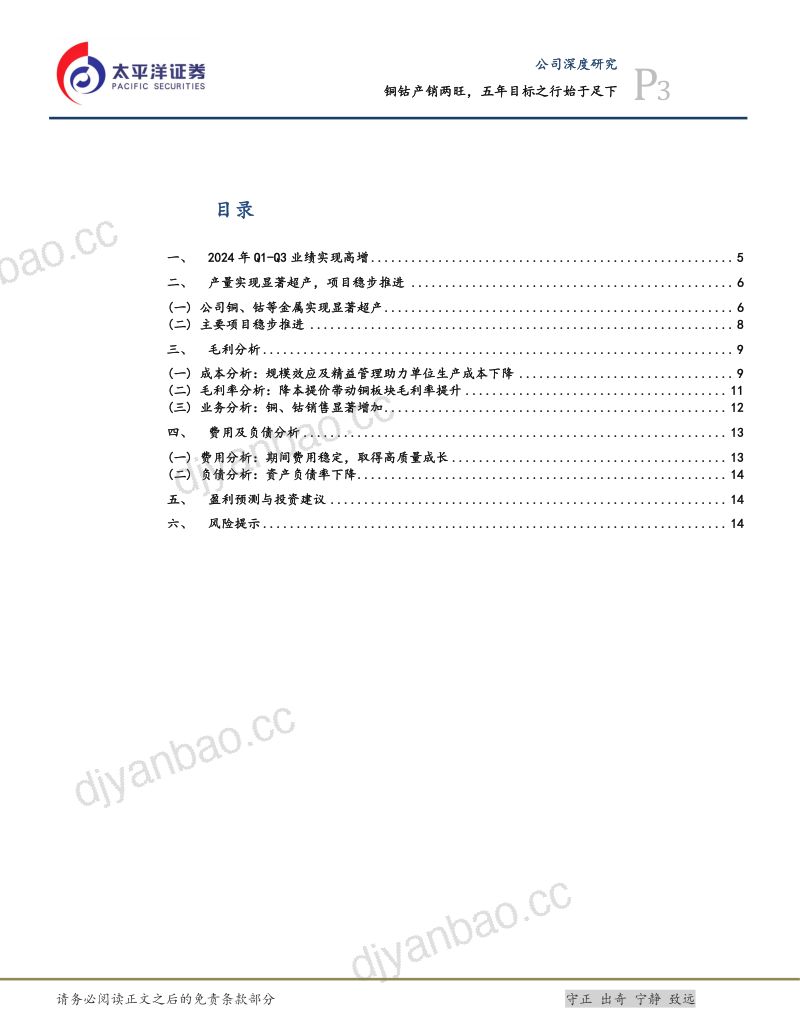 【太平洋证券】铜钴产销两旺,五年目标之行始于足下 第3页