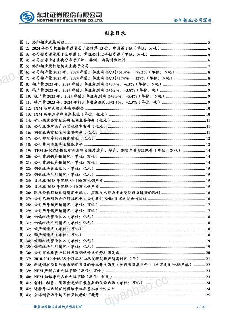 【东北证券】深度报告:开启新一轮铜产能扩张,进军全球一流矿企行列 第3页