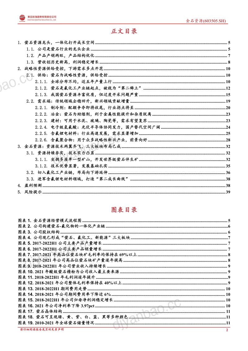 金石资源萤石资源龙头成长空间广阔-22101643页 第2页