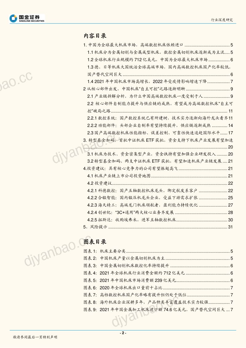 通用设备行业中证机床ETF获批自主可控之路加速-22091933页 第2页