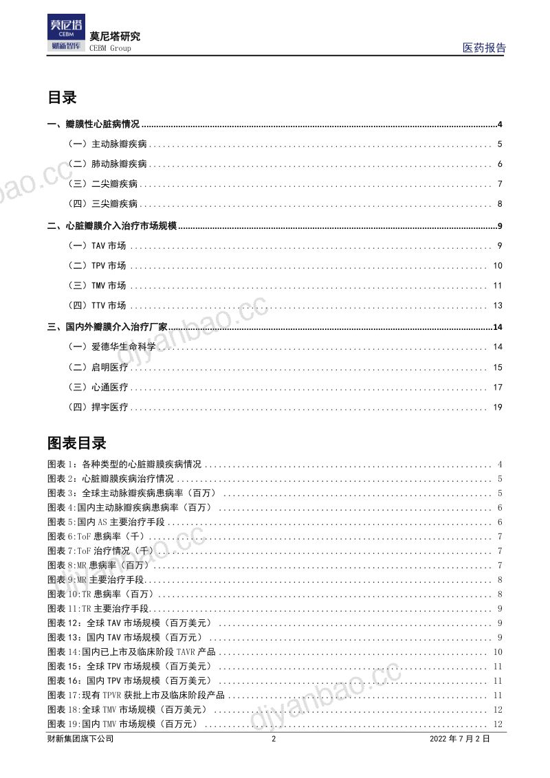 莫尼塔研究财新智库瓣膜器械百花齐放国产领跑下市场可期-22070220页 第2页