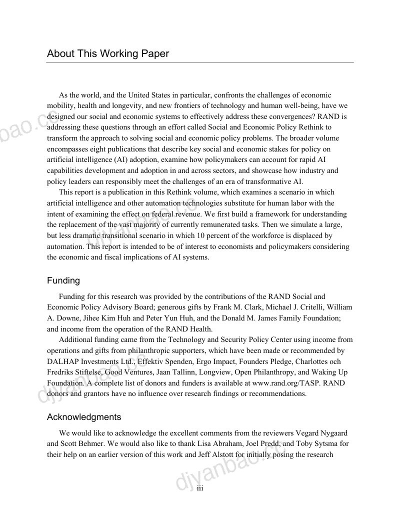 兰德公司：2025 AI替代劳动力背景下的美国联邦财政收入研究报告（英文版）（43页） 第3页