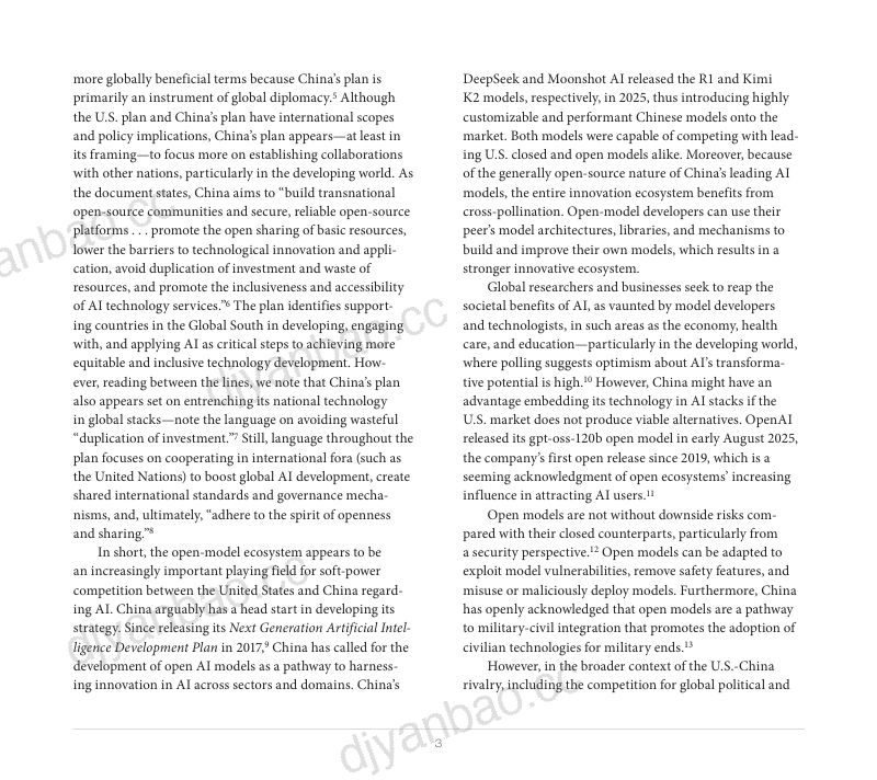 兰德公司（RAND）：2026开放模型、软实力与中美AI竞争谱系研究报告（英文版）（20页） 第3页