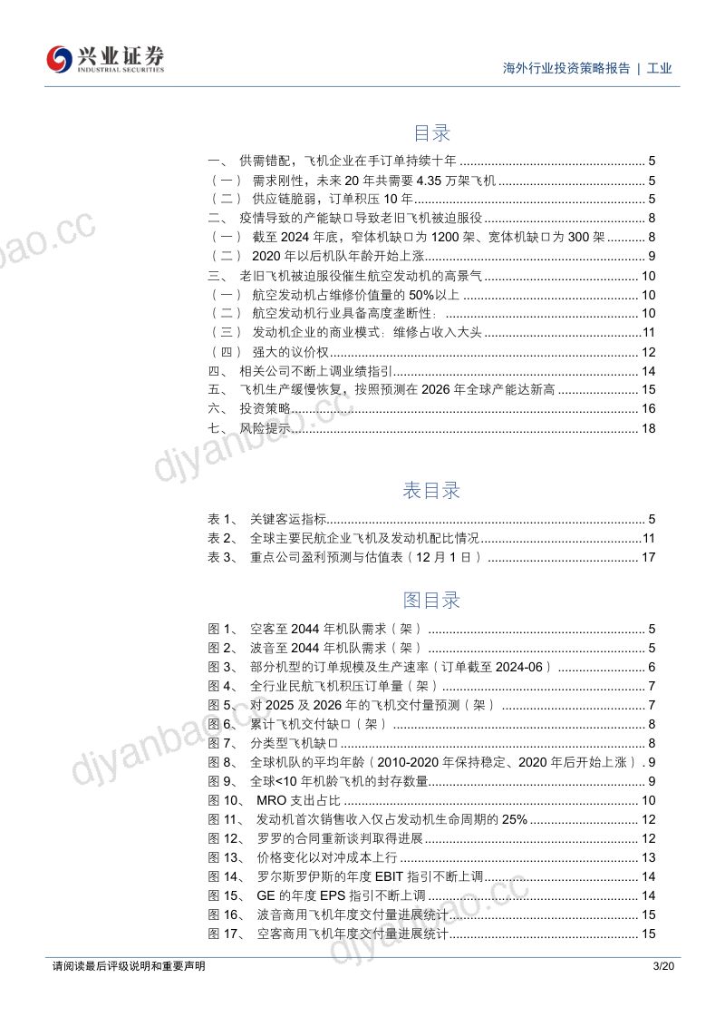 【兴业证券】海外民航大飞机行业2026年策略：飞机短缺拥抱发动机MRO的“黄金时代”-251209（20页） 第3页
