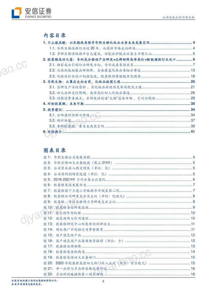 华熙生物-对标欧莱雅看华熙生物发展空间-211130(41页) 第2页