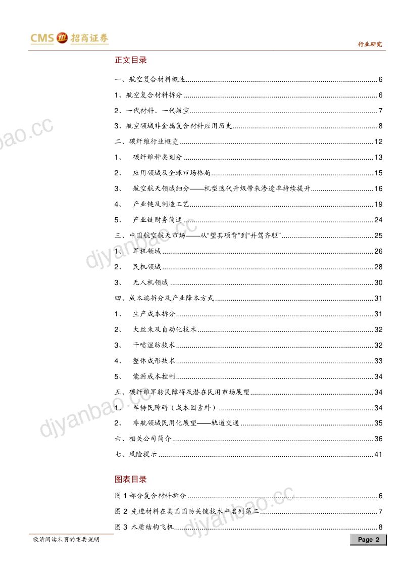 军用碳纤维行业报告：机型迭代推动渗透率提升，航空航天市场空间广阔 第2页