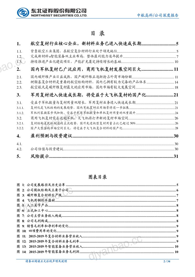 航空复合材料核心企业,新材料业务进入快速成长期 第2页