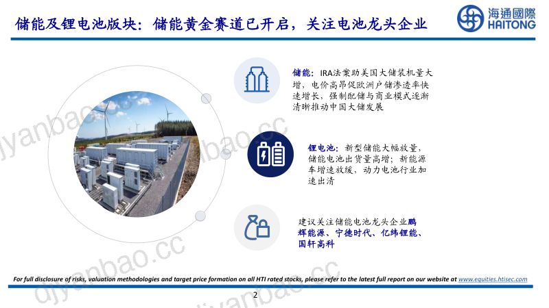 【海通国际证券】2023年储能与锂电池版块近况梳理:新型储能黄金赛道已开启,关注储能电池龙头企业底部投资机会 第2页