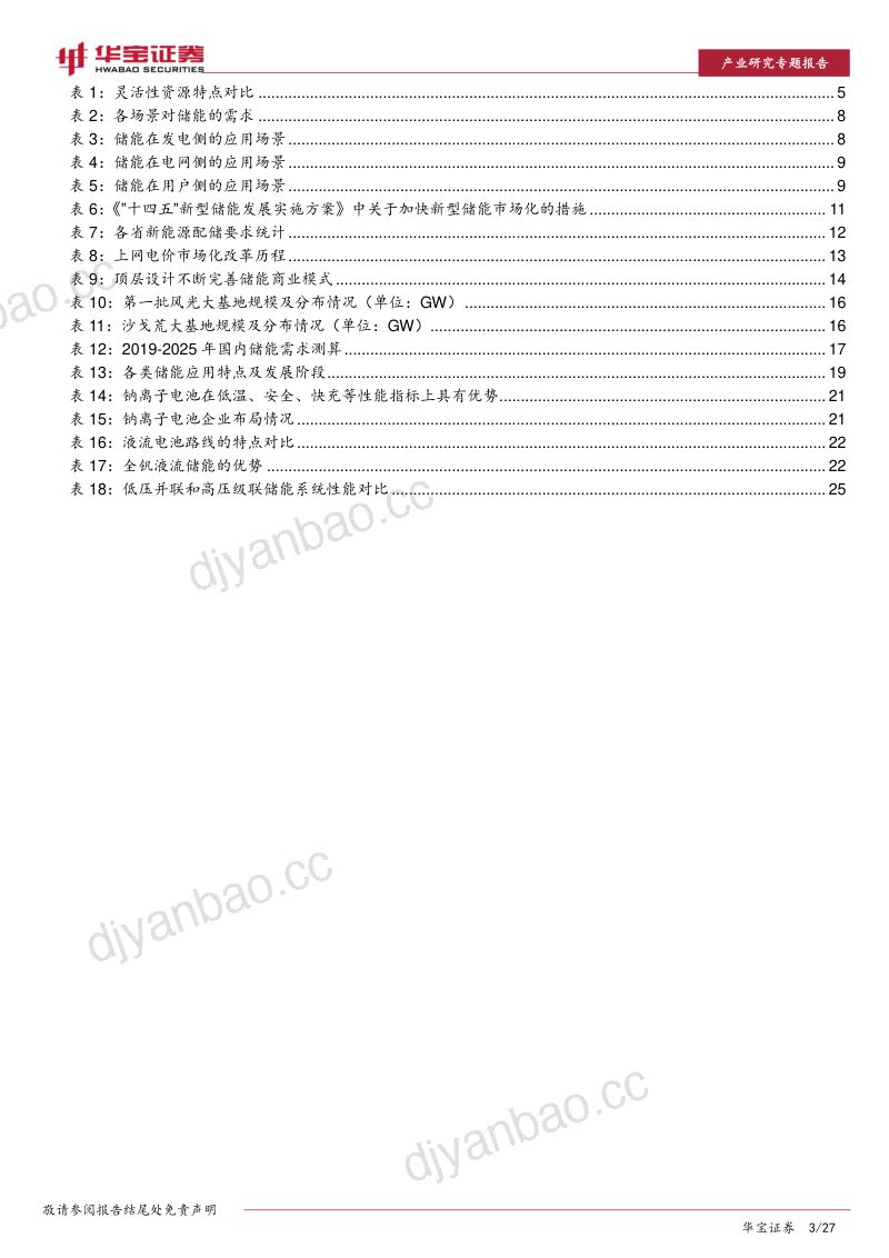 【华宝证券】储能行 业深度报告：政策+需求双轮驱动，大储装机有望迎来量利齐升 第3页