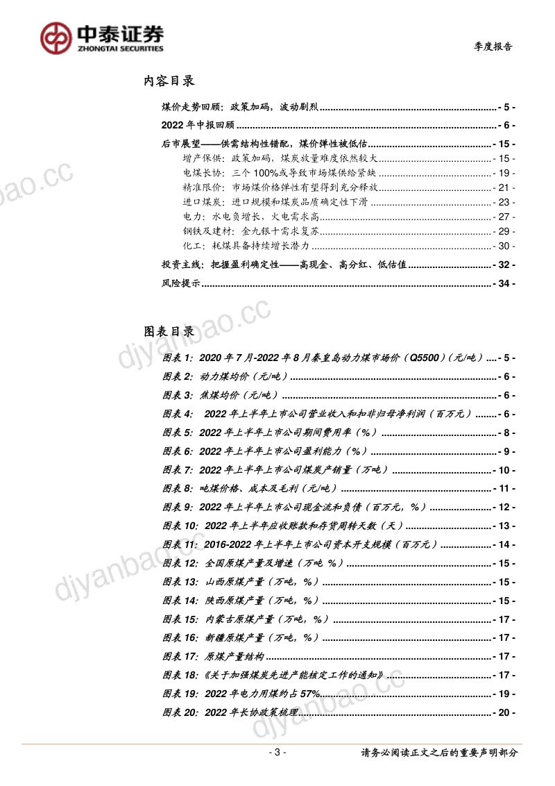 65-【中泰证券】煤炭2022年中报总结及展望:凌寒独自开 第3页