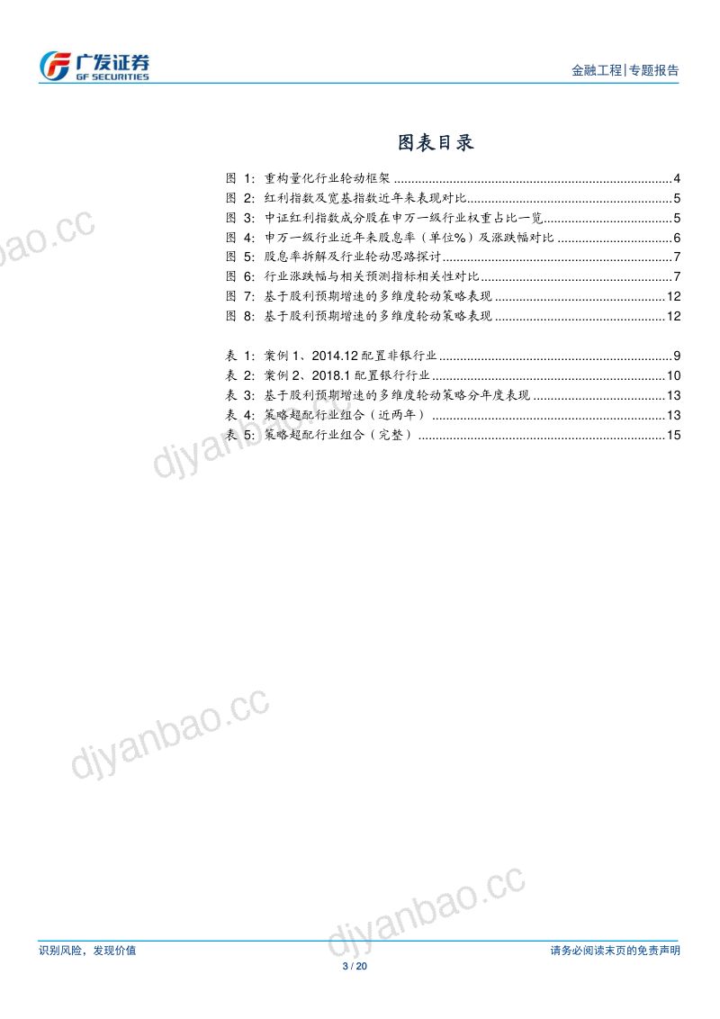 【广发证券】金融工程:从股利预增角度看行业轮动机会 第3页