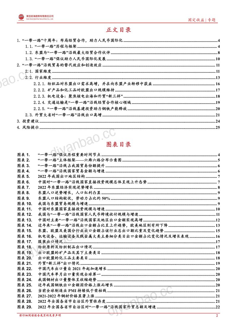 【东亚前海证券】“一带一路”贸易观察：“一带一路”沿线贸易的替代效应和创造效应 第2页