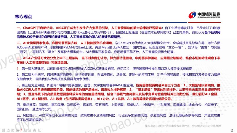 【中国银河】计算机行业2023年中期策略报告:跨越奇点,人工智能全景投资框架 第2页